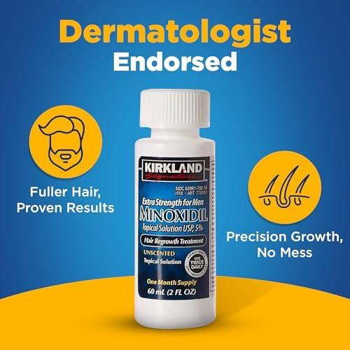 3 MONTHS KIRKLAND MINOXIDIL 5% MENS HAIR LOSS REGROWTH GENERIC TREATMENT Gentle Hair Care Gentle Hair Care