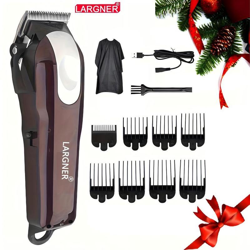 LARGNER Electric Hair Trimmer Kit, 1 Set Portable Hair Clipper with Limit Combs, Professional Hair Trimmer for Men, Great for Travel