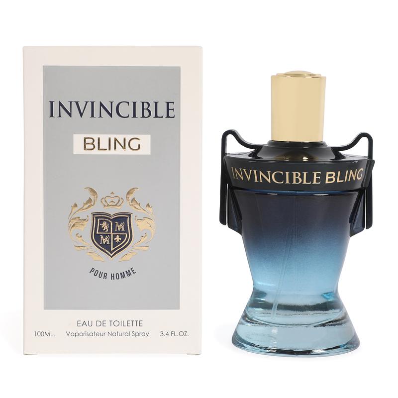 Invincible Bling Eau de Toilette Natural Spray Cologne for Men 100ml 3.4fl.oz. - Fragrance for Men