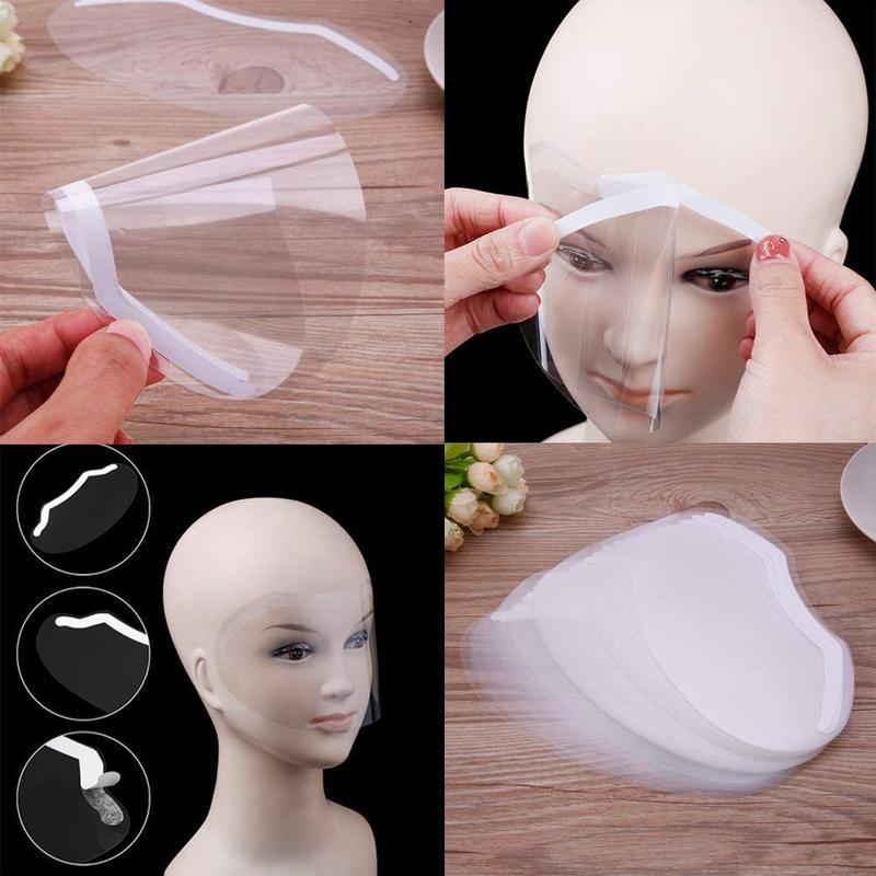 100 PCS Microblading Makeup Shower Face Shields Visors, Disposable Face Shields Masks for Hairspray Salon Supplies and Eyelash Extensions Eye Eyelid Surgery Aftercare