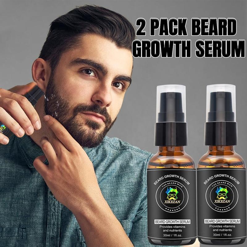 XIKEZAN Beard Kit,Beard Grooming Care Kit w Beard Roller(0.25mm),Beard Wash,2 Pack Beard Serum,Beard Oil,Balm,Comb,Brush,Scissor,Bag,E-Book,Mens Stocking Stuffers Gifts for Men Him Boyfriend Husband beard Care  Comfort beard conditioner