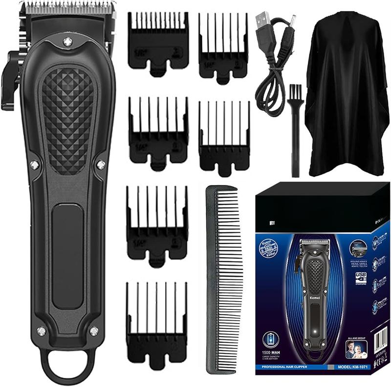 Hair Clippers for Men Professional Cordless&Corded Barber Clippers for Hair Cutting & Grooming, Rechargeable Beard Trimmer for Men,KM-1071