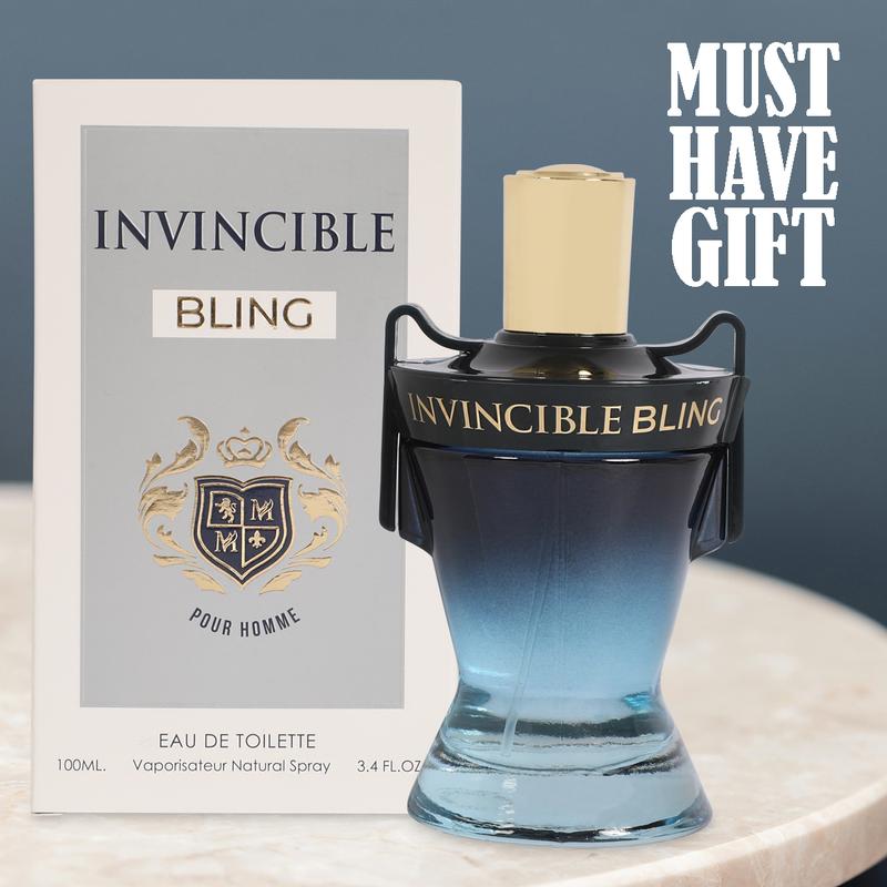 Invincible Bling Eau de Toilette Natural Spray Cologne for Men 100ml 3.4fl.oz. - Fragrance for Men