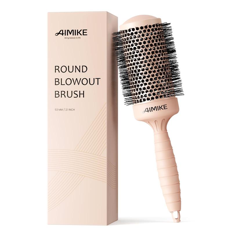 AIMIKE Round Brush for Blow Out, Large Round Hair Brush w Nano Ion Thermal Ceramic Tech, Professional Round Brush for Blow Drying & Styling, Maximum Volume and Shine