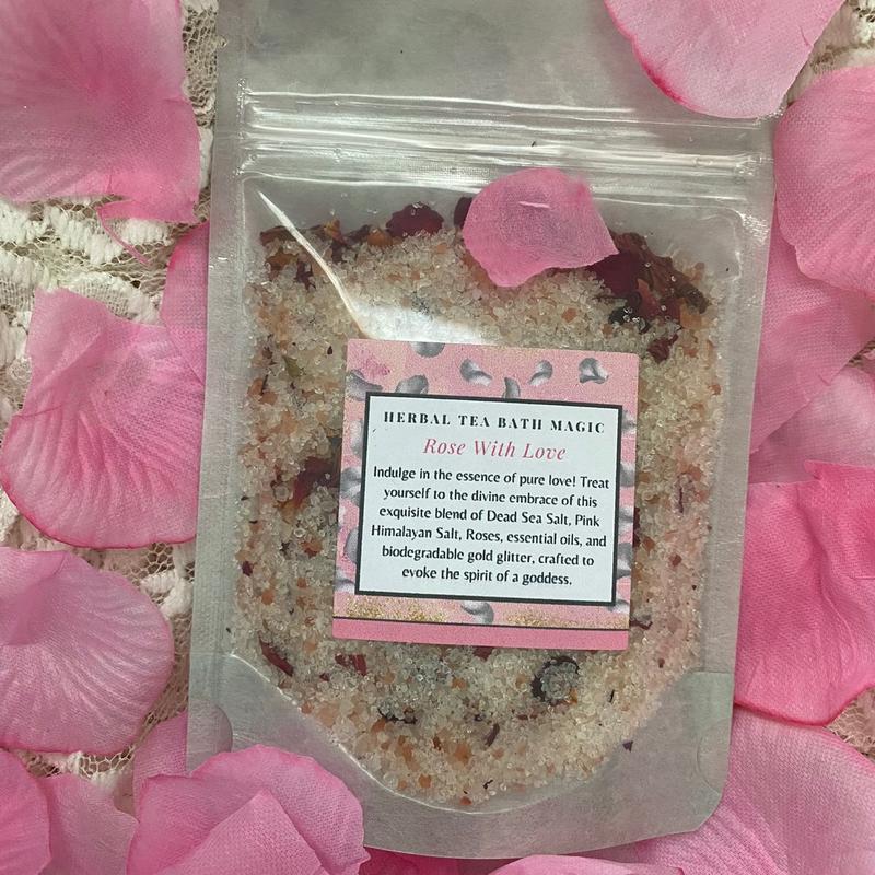 Rose With Love Herbal Tea Bath Magic Herbal Bath Salt Soak