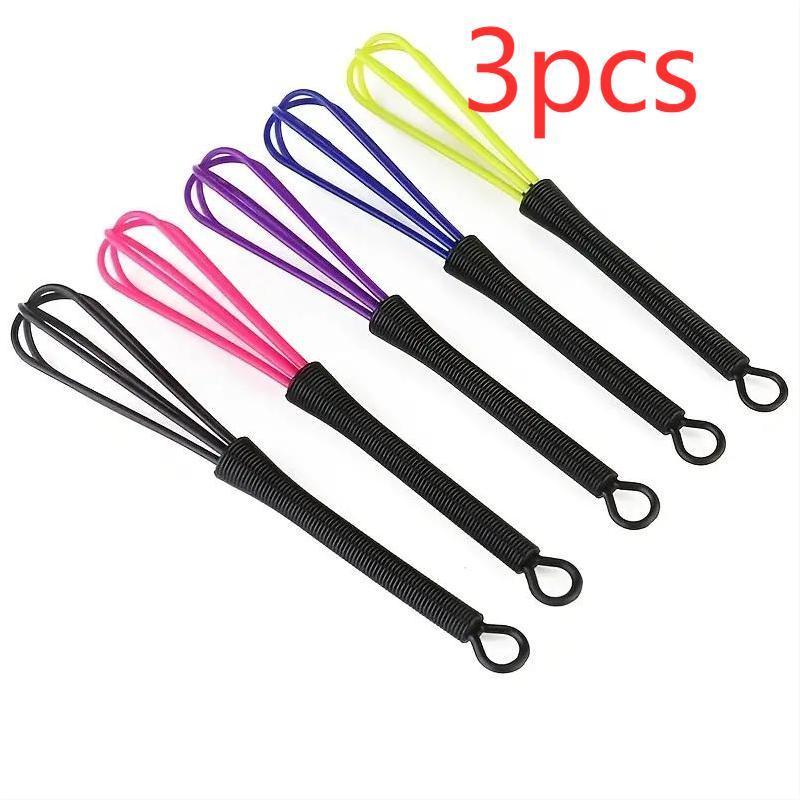 Random Color Oil Baking & Hair Dyeing Mixer, 3 Counts set Plastic Salon Barber Hairdressing Hair Color Dye Whisk Mixer Stirrer Tool, Heatless Styling Tools for Home & Salon Use