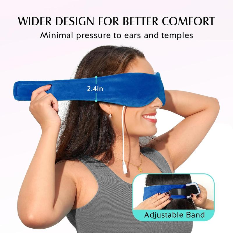 Heated Eye Mask, Warm Eye Compress Mask for Dry Eyes, USB Electric Eye Heating Pad with Temperature & Timer Control, Dry Eye Mask for Relax & Reduce Eye Strain Dark Circle Dry Eye Improve Sleep