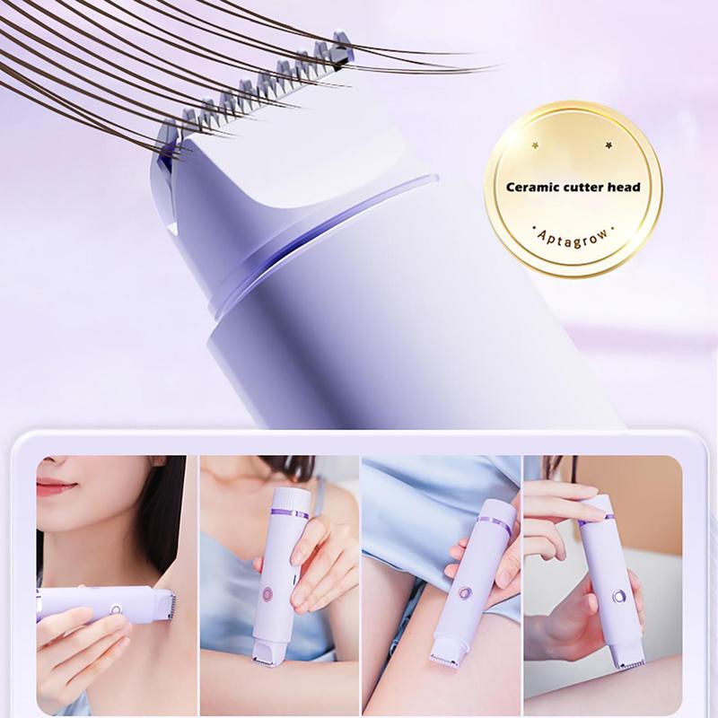 Electric Hair Remover, Rechargeable Double Head Hair Shaver, Private Pubic Hair Trimmer, Electric Razor, Women's Hair Remover