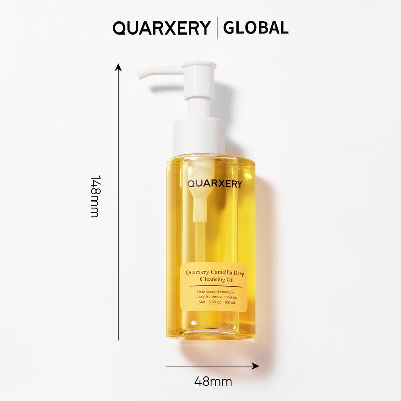 QUARXERY Deep Cleansing Oil, Facial Cleansing Oil, Makeup Remover, Cleanses without Clogging Pores, Residue-Free, Fragrance and Colorant Free, All Skin Types Cosmetic Scented