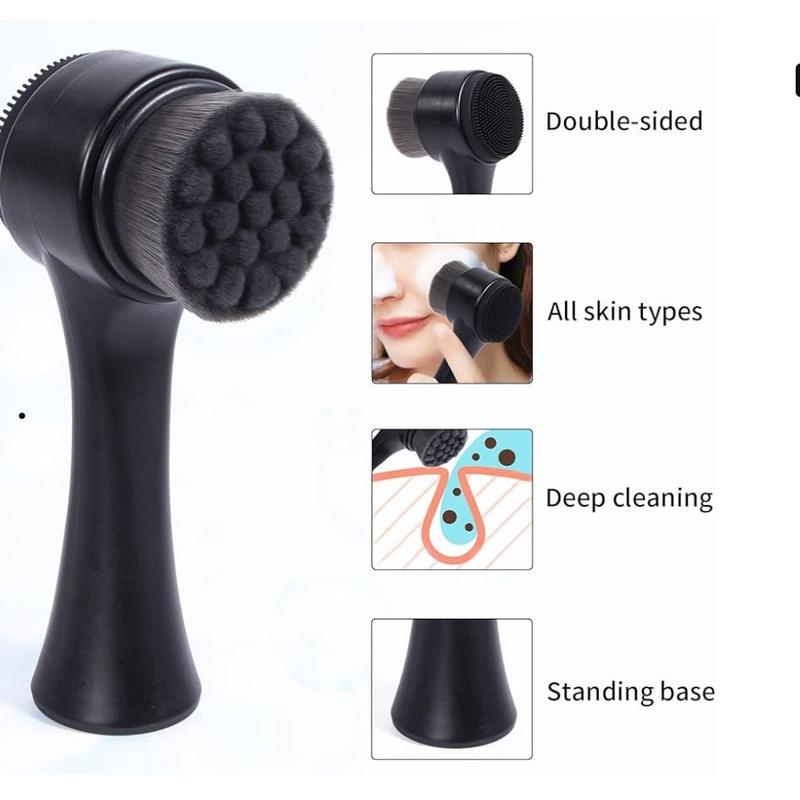 Face Brush 2 in 1, Facial Cleansing Exfoliating Brush