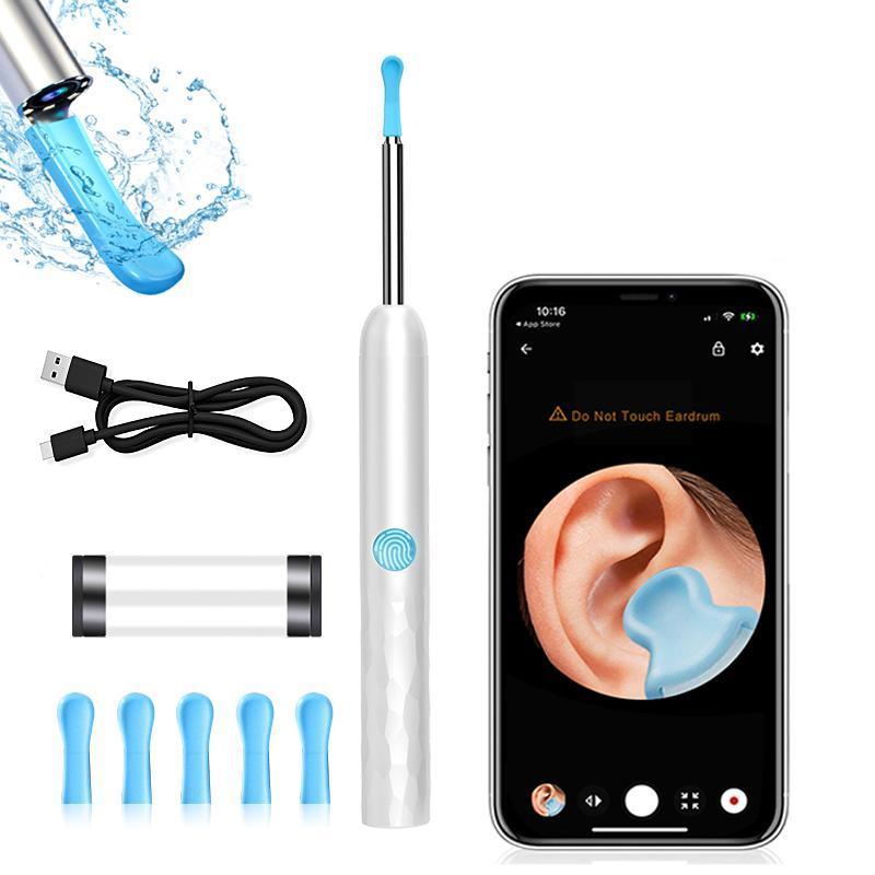 Portable Ear Cleaner with Camera, Waterproof Ear Cleaning Tool with Camera, Ear Wax Removal Tool, Ear Cleaning Tool for Home & Travel