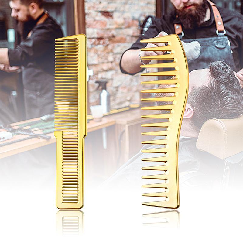 Double Sided Hair Brush Comb, 2 Counts set Hair Salon Styling Comb, Beard Comb, Hairdressing Comb, Hair Styling Tool for Women & Men