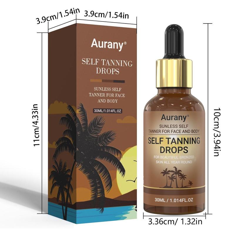 Hydrating Self Tanning Lotion, Self Tanning Drops, Moisturizing Sunless Tanning Lotion, Quick-drying Fake Tan for All Skin Types, Suitable for Men & Women