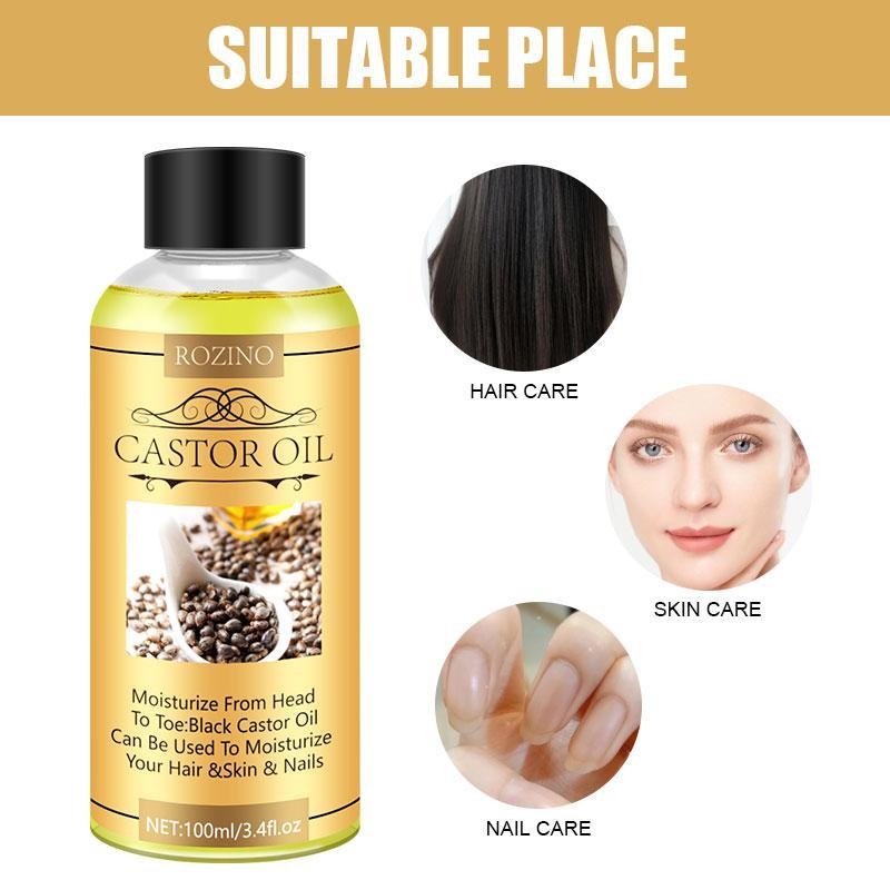 Moisturizing Castor Oil for Body Hair Nail Care, Hydrating Body Care Oil for Soothing Dry Skin, Nourishing Body Care Product for Women