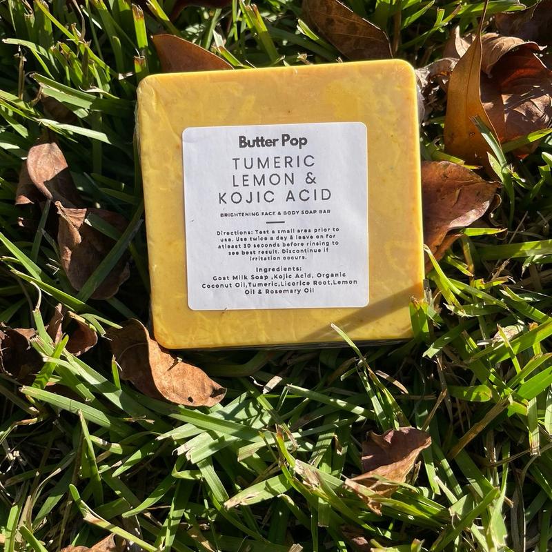 Tumeric Lemon & Kojic Acid Brightening Soap,Dark Spot Reducer