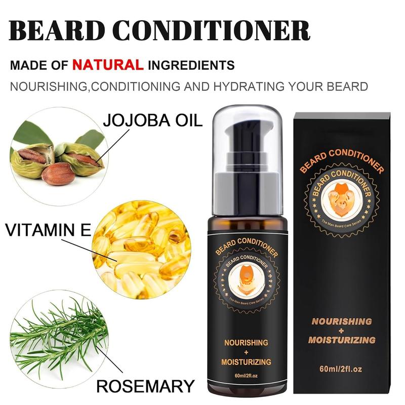 Upgraded Beard  Kit w Beard Conditioner,Beard Oil,Beard Balm,Beard Brush,Beard Wash,Beard Comb,Beard Scissor,Bag,E-Book,Beard Care Daddy Gifts for Men Him Dad Husband Boyfriend