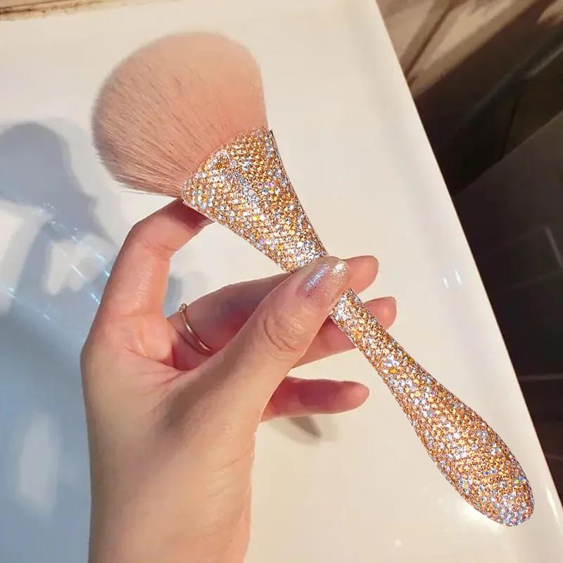 Rhinestone Decor Nail Dust Brush, 1 Count Professional Nail Art Dust Removal Brush, Manicure & Pedicure Tool for Home & Salon Use