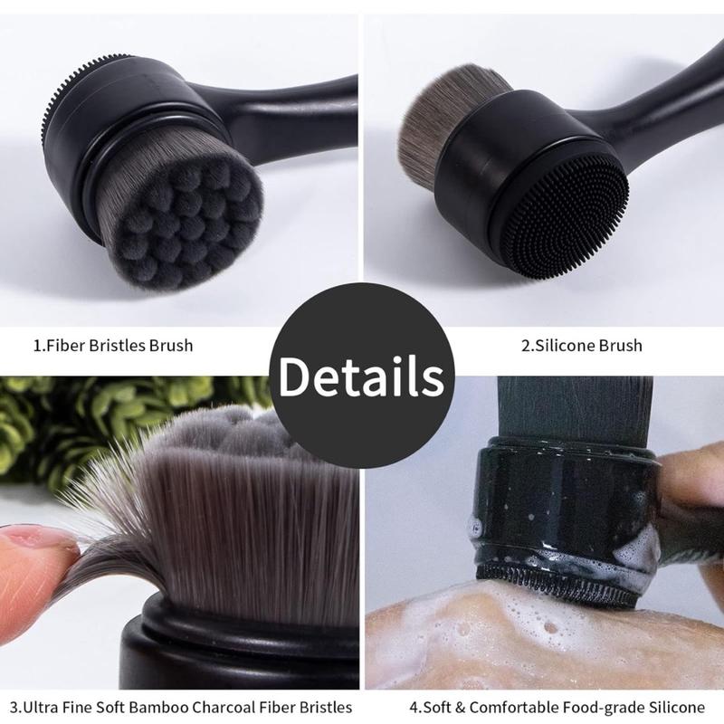 Face Brush 2 in 1, Facial Cleansing Exfoliating Brush