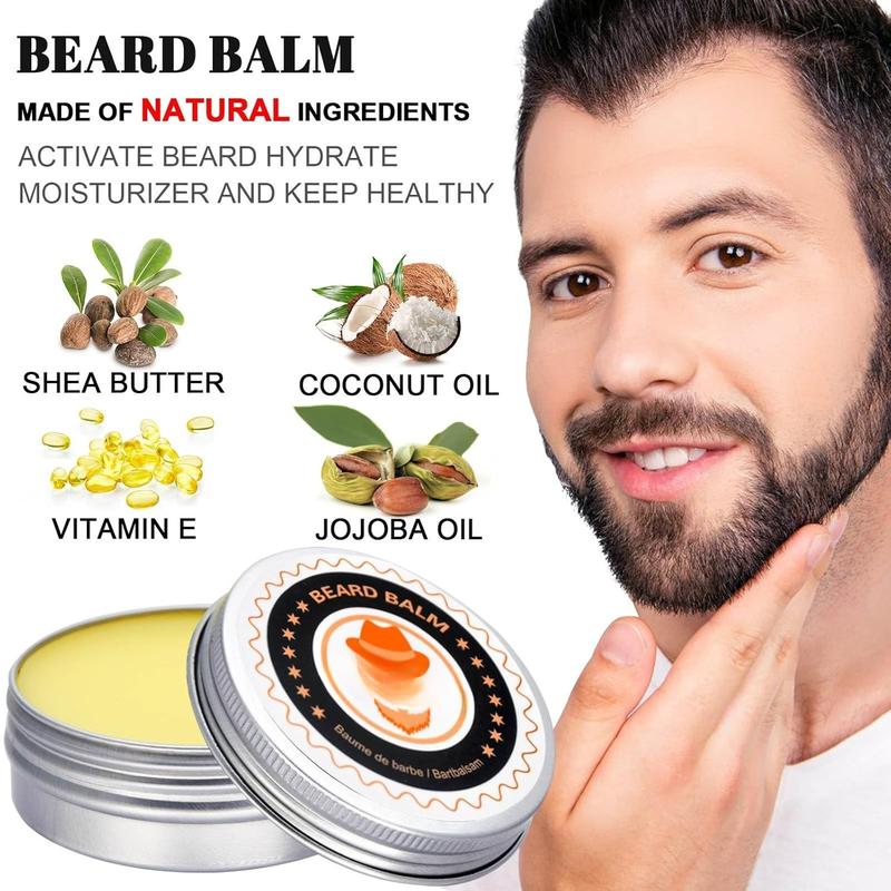 Upgraded Beard  Kit w Beard Conditioner,Beard Oil,Beard Balm,Beard Brush,Beard Wash,Beard Comb,Beard Scissor,Bag,E-Book,Beard Care Daddy Gifts for Men Him Dad Husband Boyfriend