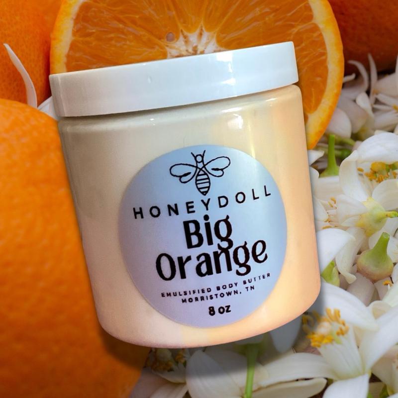 Honeydoll Orange Emulsified Body Butter - Orange Blossom and Honey Scented - Body Care