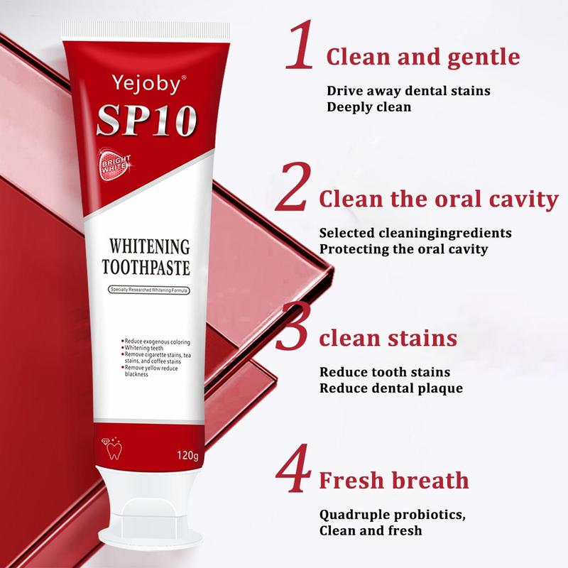 (3 Counts only 19.99$) Sp10 Probiotic Toothpaste,Sp-10 Ultra Whitening Toothpaste,Probiotics Bright White Toothpaste,Sp-10 Probiotic Toothpaste,Sp10 Toothpaste,Fresh Breath,Deep Cleaning Care Toothpaste oral health niacinamide toothpaste