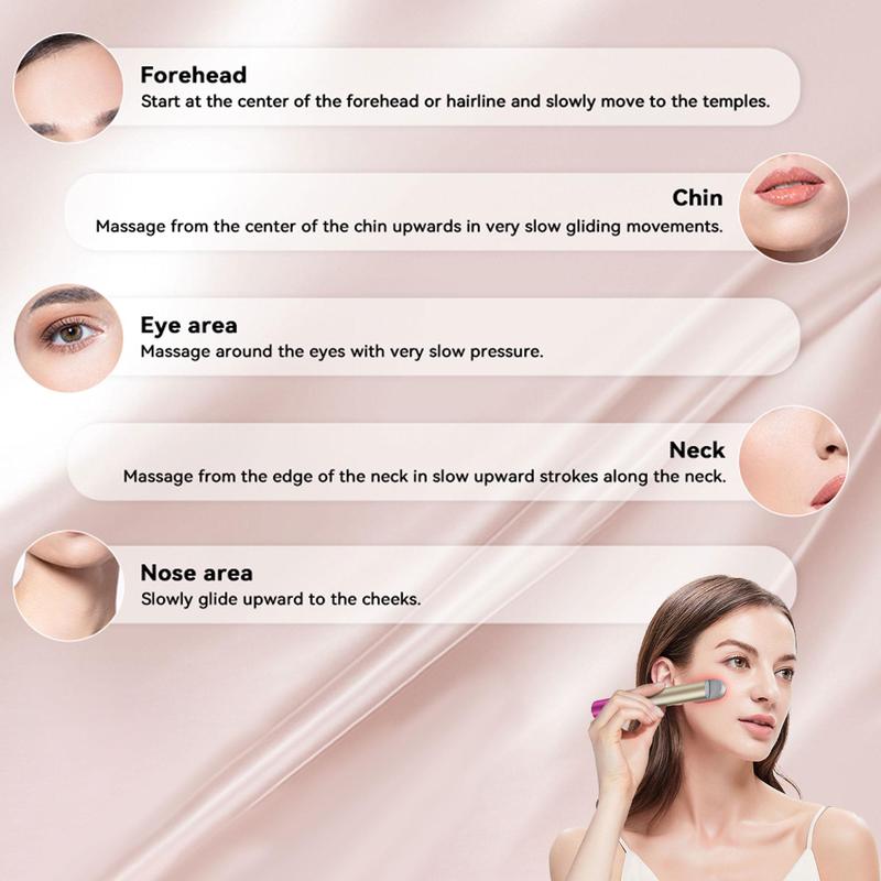 Multifunctional Beauty Wand, 1 Count Portable Handheld Face & Neck & Eye Massager with 3 Massage Modes, Skincare Tool for Women