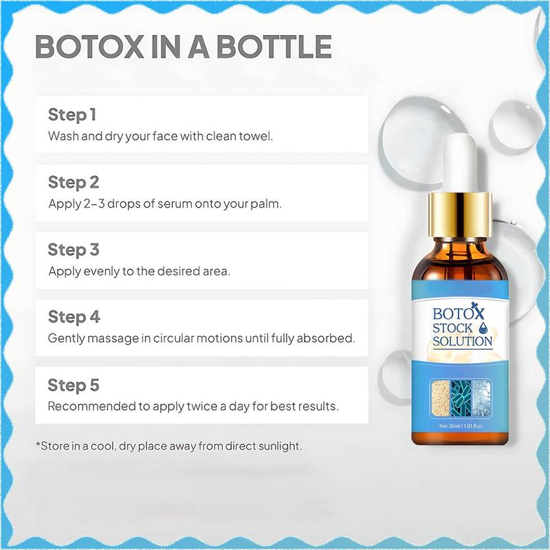 Botox Face Serum, 2 Counts Refreshing Facial Essence for Soothing Skin, Nourishing Face Skin Care Products for Women