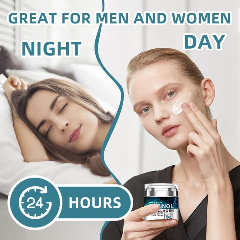 Retinol Moisturizer, Hydrating Nourishing Skin Care Day Cream Night Cream, Face Lotion for Women and Men All Skin Types, Skin Care Products, Christmas Gift