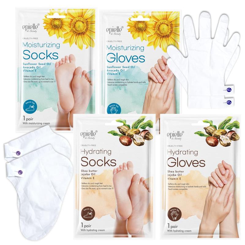 Hydrating & Moisturizing Gloves & Socks Masks Combo 12 Pack for Hands and Feet Gift Moisturize