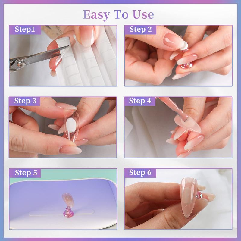 2 Set Nail Holder for Painting Nails, Acrylic Nail Stand for Press on   Fake Nail Tips Training   Nails Display with 96 Pcs Reusable Adhesive Putty