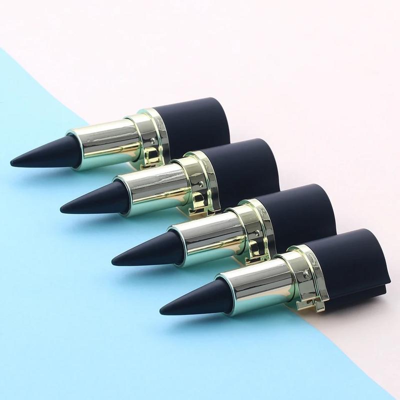 Black Eyeliner Pencil Waterproof Eye Enhancing Stick Solid Thick Gel Smooth 24 Hours Long Lasting Smoky Eye Liner Cosmetic Beaut Smudgeproof Lipliner Makeup