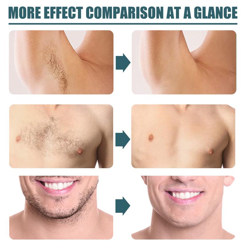 Hair Removal Cream for Men - Facial Beard Armpit Leg Chest Hair Clean Skin Hair Removal Cream Body Care Gentle Sensitive Soothing