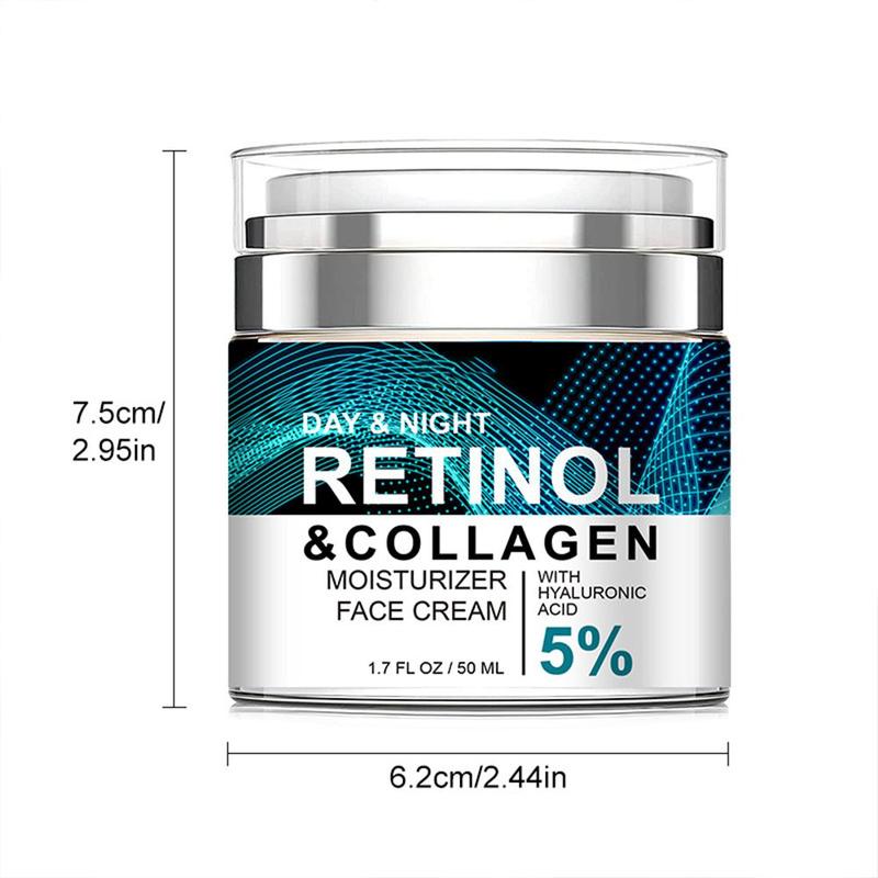 Retinol Moisturizer, Hydrating Nourishing Skin Care Day Cream Night Cream, Face Lotion for Women and Men All Skin Types, Skin Care Products, Christmas Gift