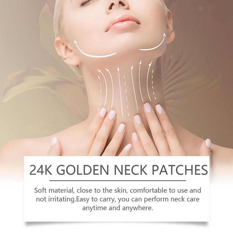 24k Gold Collagen Neck Patches, 1 Box Moisturizing Neck Care Patches, Neck Lifting Patches, Skin Care Products for Women