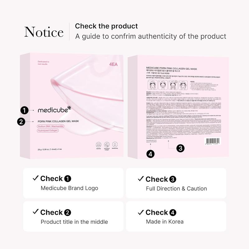 Salmon DNA PDRN Pink Collagen Jelly Gel Mask for Glass Glow Skin - Korean Skincare, 28g, 4ea - Skin Repair, Comfort