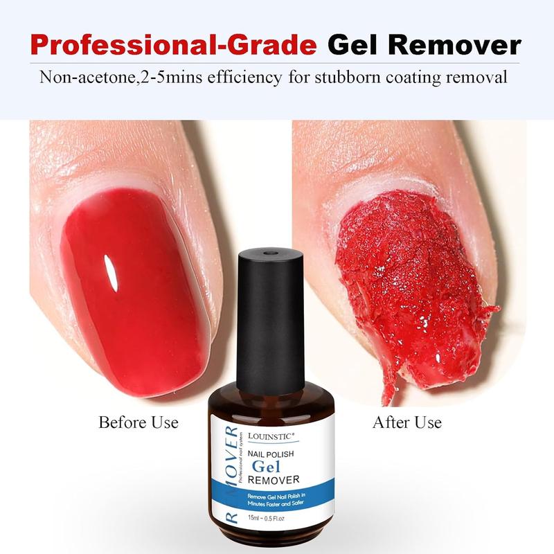 LOUINSTIC Gel Nail Polish Remover Kit - Quick and Easy Removal in 2-5 Minutes - Nail Care, Manicure