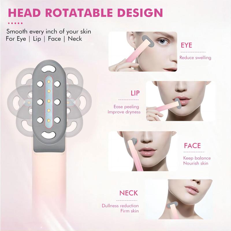 Multifunctional Beauty Wand, 1 Count Portable Handheld Face & Neck & Eye Massager with 3 Massage Modes, Skincare Tool for Women