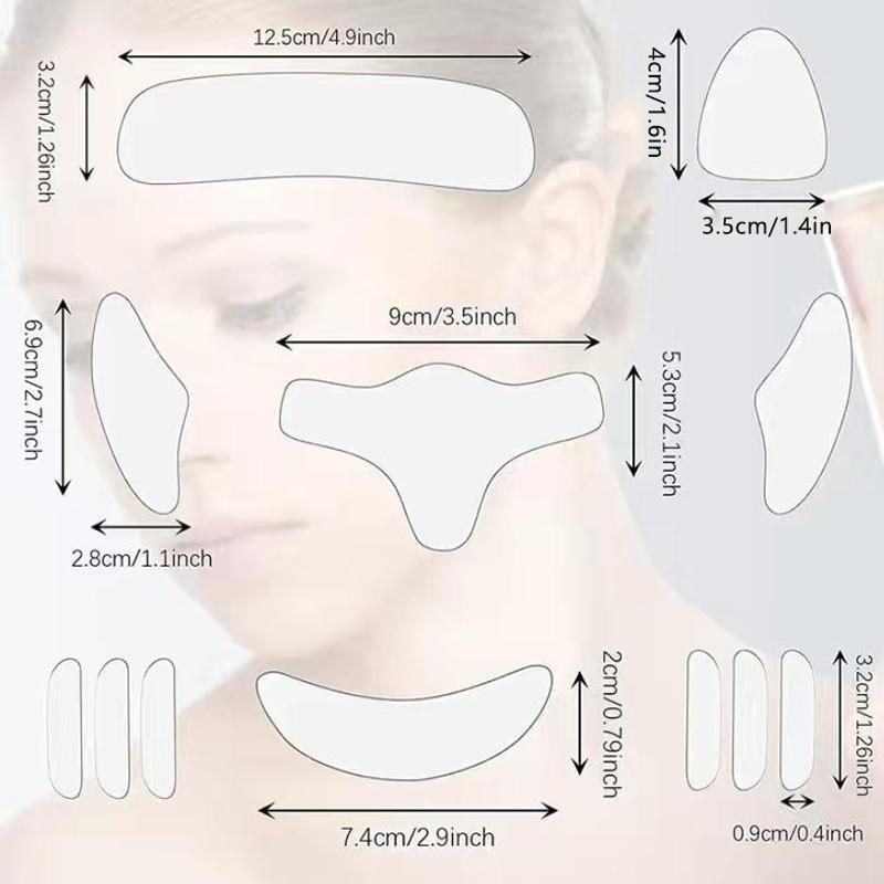 Reusable Silicone Face Patches, 16pcs set Cheek & Forehead Lifting Sticker, Professional Skincare Tools for Women