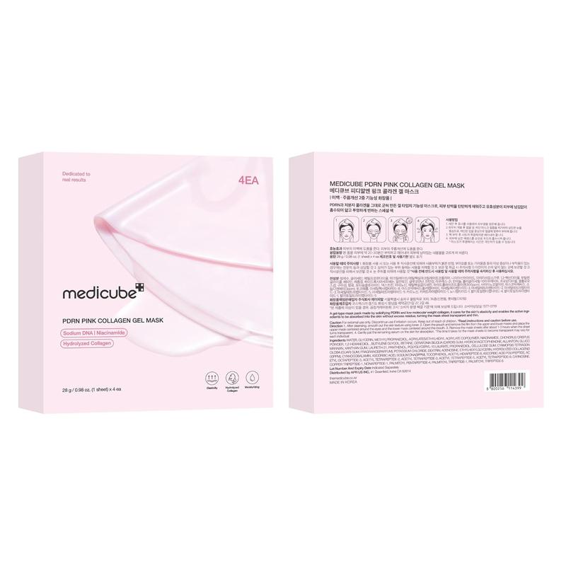 Salmon DNA PDRN Pink Collagen Jelly Gel Mask for Glass Glow Skin - Korean Skincare, 28g, 4ea - Skin Repair, Comfort