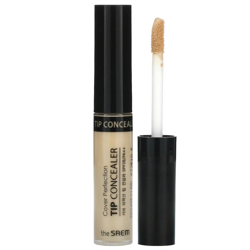 The Saem Cover Perfection, Tip Concealer, SPF 28 PA++, 0.5 Ice Beige, 0.23 oz