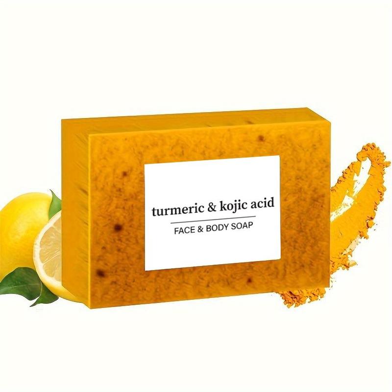 Turmeric Soap Bar Set, 8 Counts set Deep Cleansing Skin Soap with 3 Counts Foaming Net, Gentle Non-irritating Soap for Women & Men