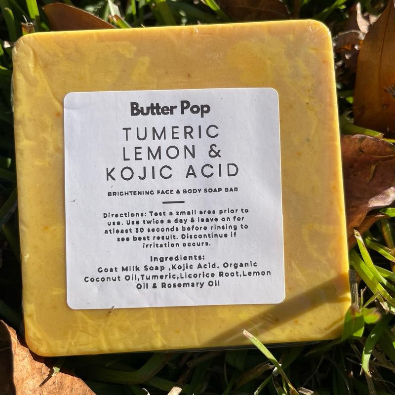 Tumeric Lemon & Kojic Acid Brightening Soap,Dark Spot Reducer