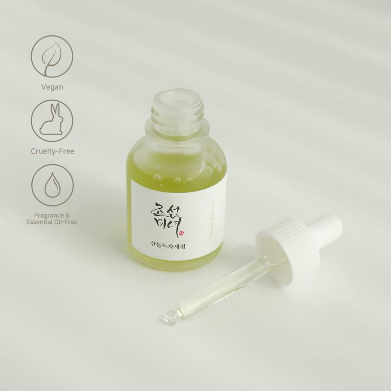 [Beauty of Joseon] Calming Serum : Green tea+Panthenol 30ml, Green tea+Panthenol 30ml, Moisturizing Sensitive, Soothing, Acne-Prone, UV Irritated Skin, 30% Mugwort Extract, Soothes Skin, Daily Korean Skin Care, Viral Serum