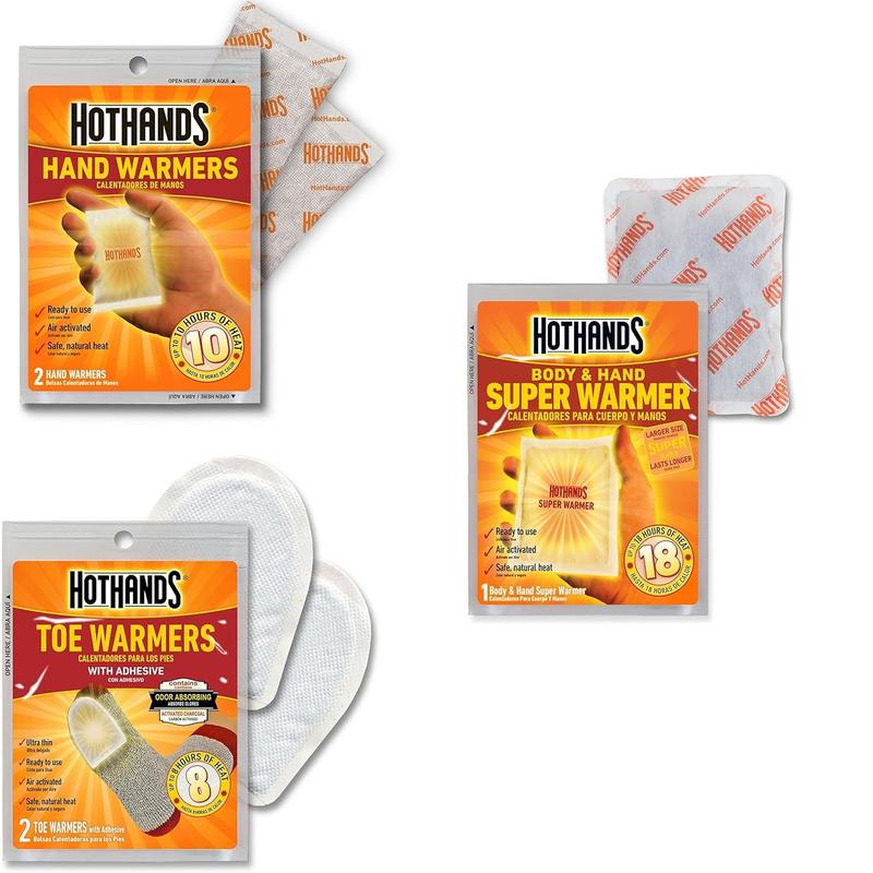 HotHands Toe, Hand, & Body Warmer Variety Pack - Long Lasting Safe Natural Odorless Air Activated Warmers