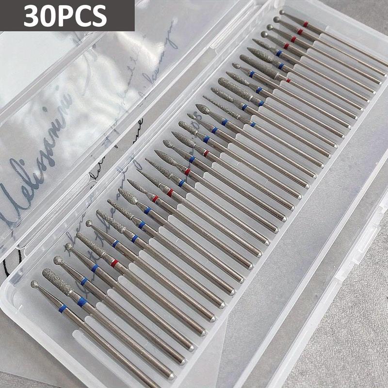 Nail Drill Bits Set, 30pcs Professional Manicure Drill Set, Universal Diamond Drill Bits for Nails Electric Drill, Manicure & Pedicure Tools