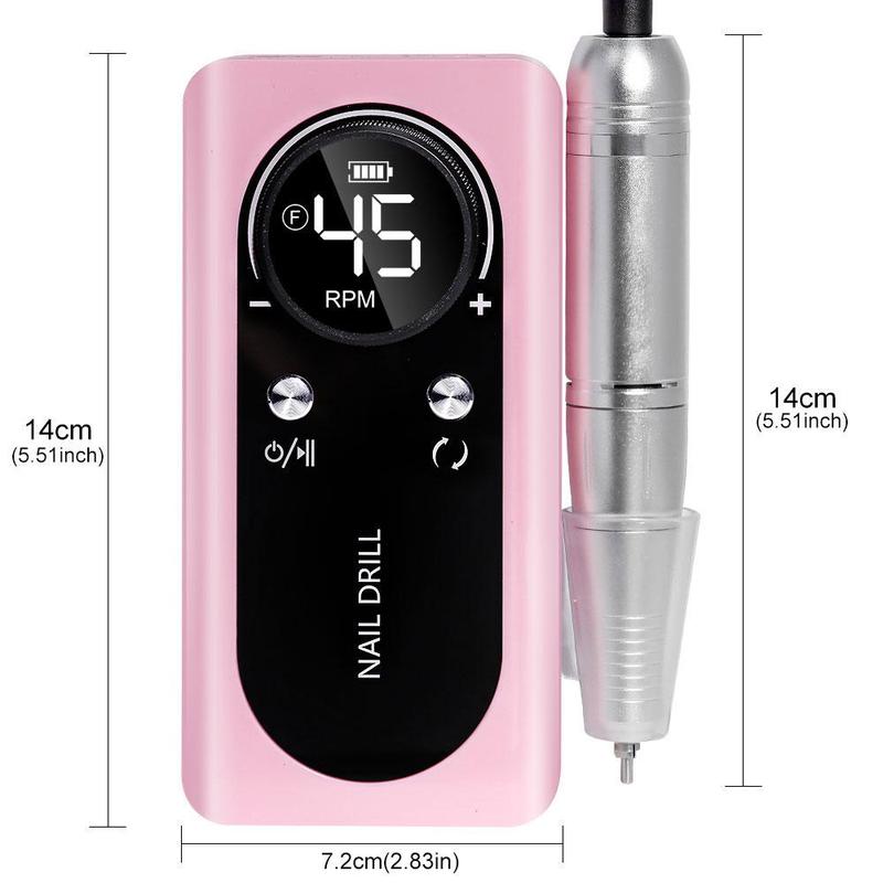 Electric Nail Drill Machine, 1 Box Professional Nail File Machine & Accessories, Portable Nail Care Tool for Polishing & Grinding