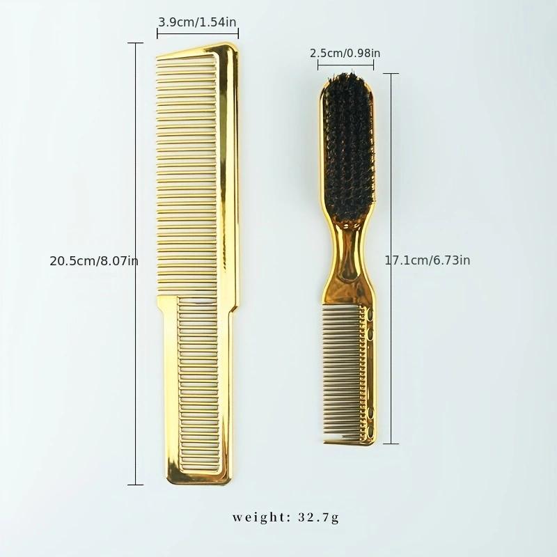 Double Sided Hair Brush Comb, 2 Counts set Hair Salon Styling Comb, Beard Comb, Hairdressing Comb, Hair Styling Tool for Women & Men