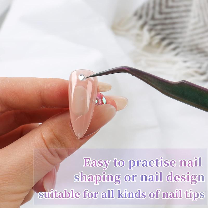 2 Set Nail Holder for Painting Nails, Acrylic Nail Stand for Press on   Fake Nail Tips Training   Nails Display with 96 Pcs Reusable Adhesive Putty