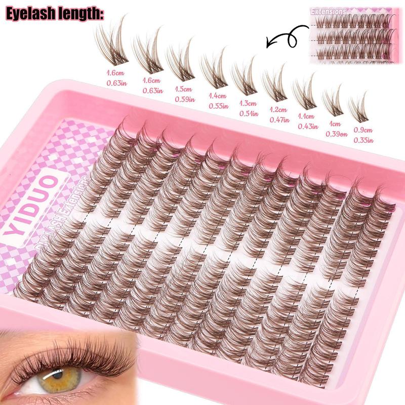 Cross Curl Fake Eyelashes for Natural Look Eyelash Extensions, 216pcs box Individual False Eyelashes, False Eyelashes for Women Eye Makeup Enhancement