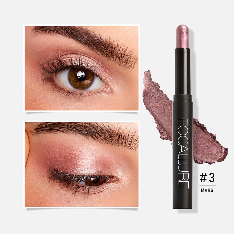 Focallure 2 in 1 Eyeshadow and Eyeliner Pen, Shimmer Cream Eyeshadow Stick, High Pigmented Eyeshadow, Highlighter Eye Liner, Multi-Dimensional eyes Look